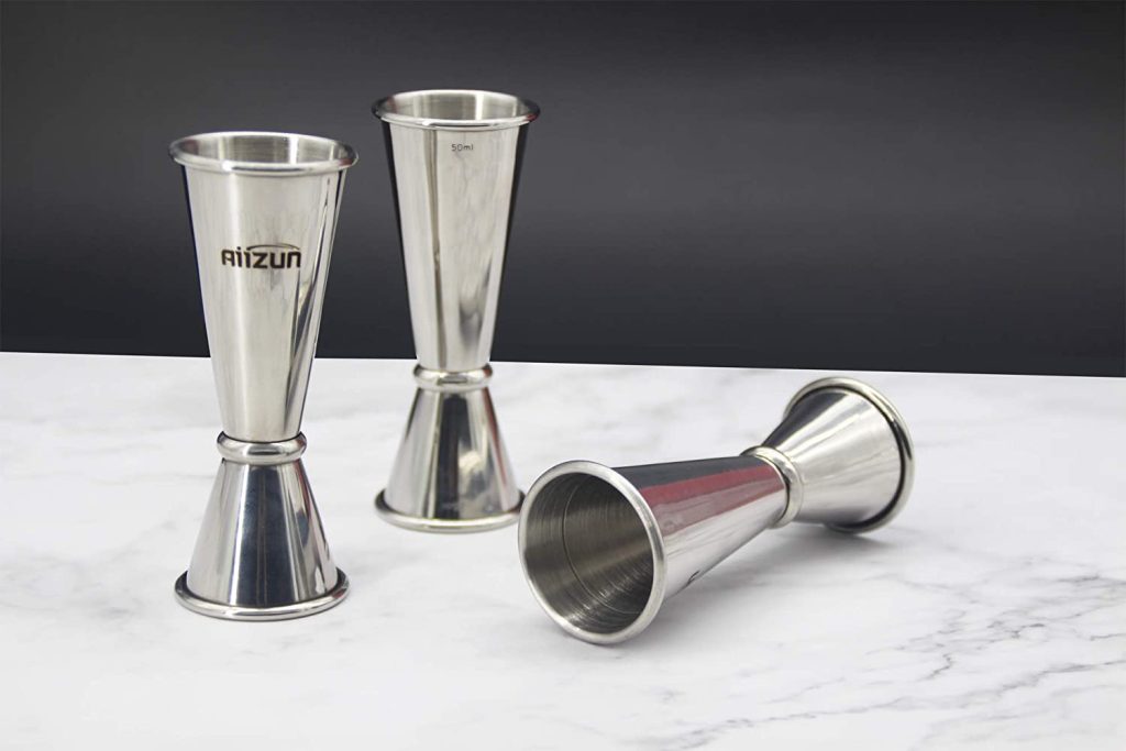 Jigger De Bar Professionnel En Acier Inoxydable 304 - Double Doseur 30ml/60ml - Design Anti-bascule - Pour Cocktails Précis - Lave-vaisselle Safe - 13